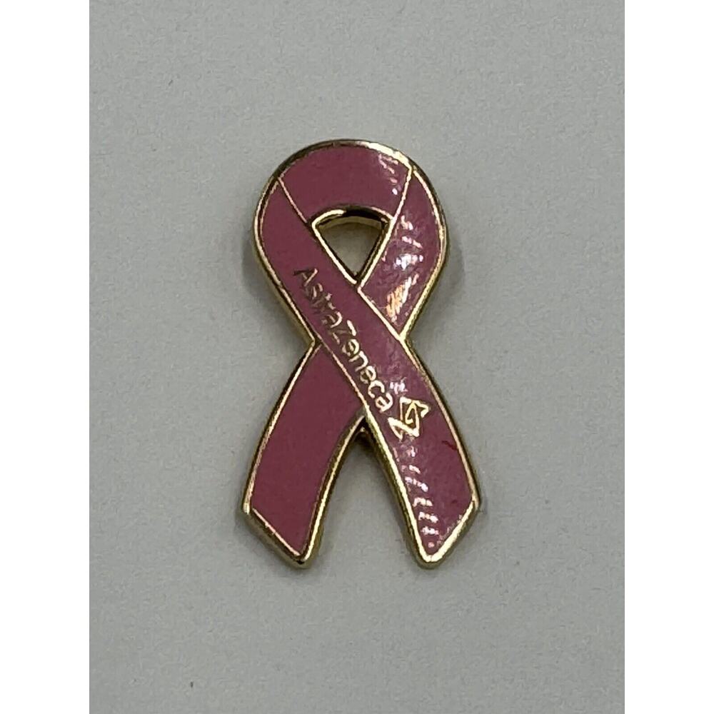 Vintage‎ AstraZeneca Breast Cancer Awareness Pink Ribbon Lapel Pin